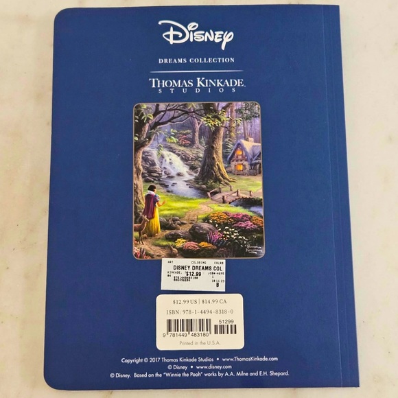 Disney Dreams Collection Thomas Kinkade Studios Coloring Book Gift Idea - Picture 2 of 5